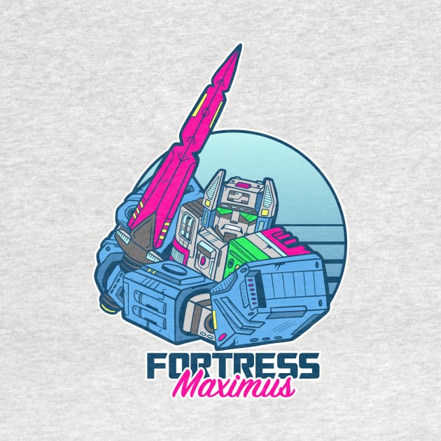 Retro 80s Punk Fortress Maximus Transformer by Chris Nixt